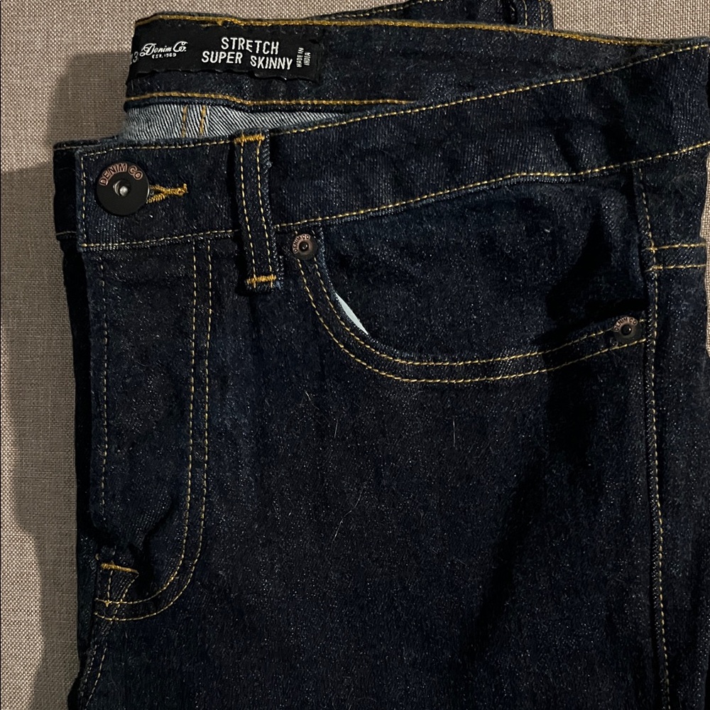 Denim&Co Dark Blue Stretch Super Skinny Men's Jeans
